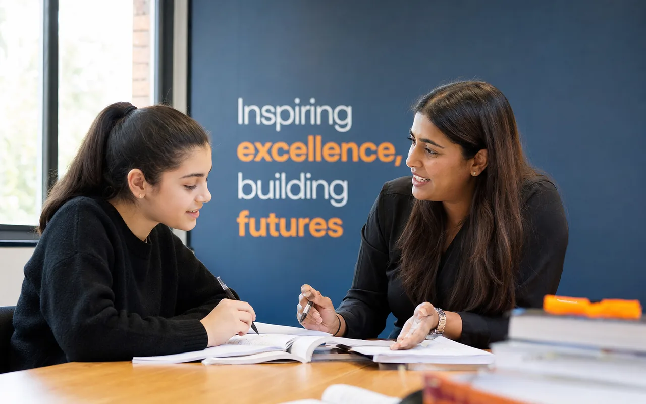 Tutor and student in a one-to-one personalised learning session